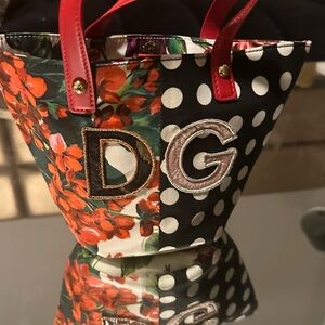Dolce & Gabbana Floral and Polka Dot Kids Bag - Red, Black, White
